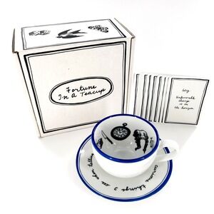 Molly Hatch Anthropologie Blue Fortune in a Teacup Set Uncommon Goods New Opened